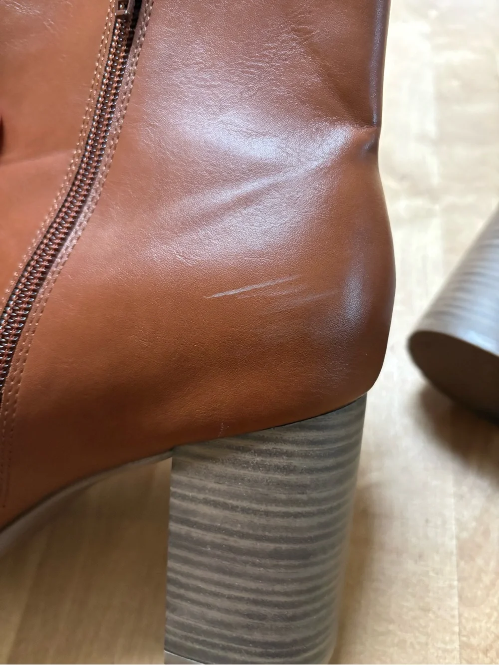 Old Navy Brown Heeled Boots Size 10 Women's Caramel Camel Fall Autumn Classic